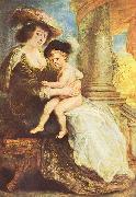 Peter Paul Rubens Portrat der Helene Fourment mit ihrem erstgeborenen Sohn Frans France oil painting artist